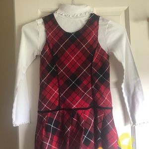 Red and black Christmas dress